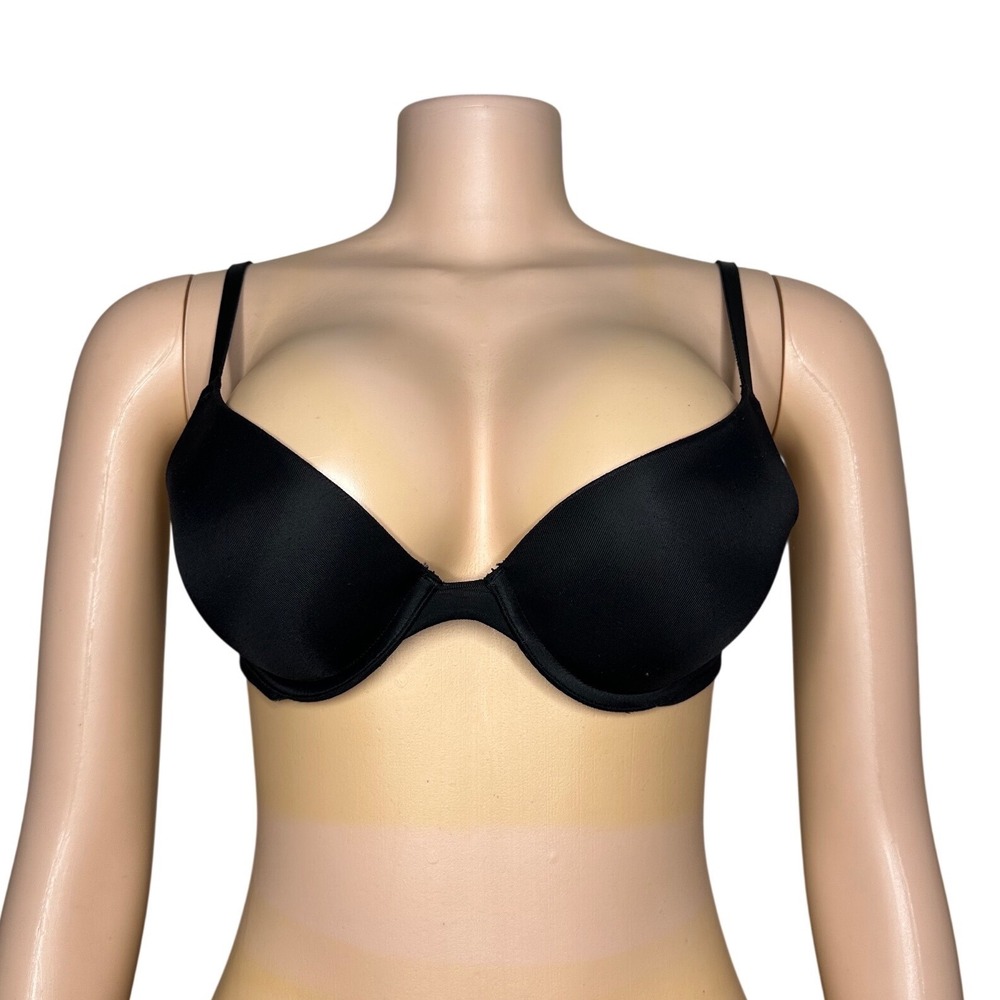 Pink Victoria's Secret WEAR EVERYWHERE PUSH‎ UP BRA Size 34B Black